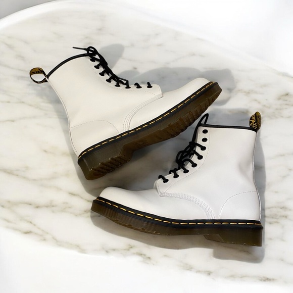 Dr. Martens Shoes - Dr. Martens 1460 smooth White Leather Boots